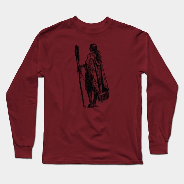 Indigenous Women Long Sleeve T-Shirt by Wintrly